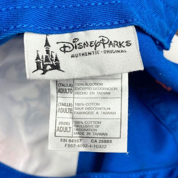 Disney Parks Classic Mickey Mouse Hat Blue Retro Baseball Cap Leather Strap Back - Picture 11 of 14